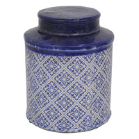 Fretwork Lidded Jar Large