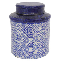 Fretwork Lidded Jar Medium