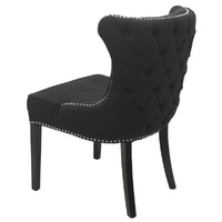 Thomas Upholstered Dining Chair Button back Black