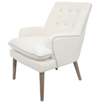 Bever Chair Ivory