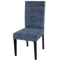 Faded Indigo DINING Room Chair Natural Fibre Zig Z