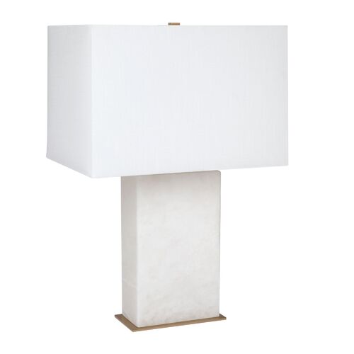 Dominique Alabaster Table Lamp - White