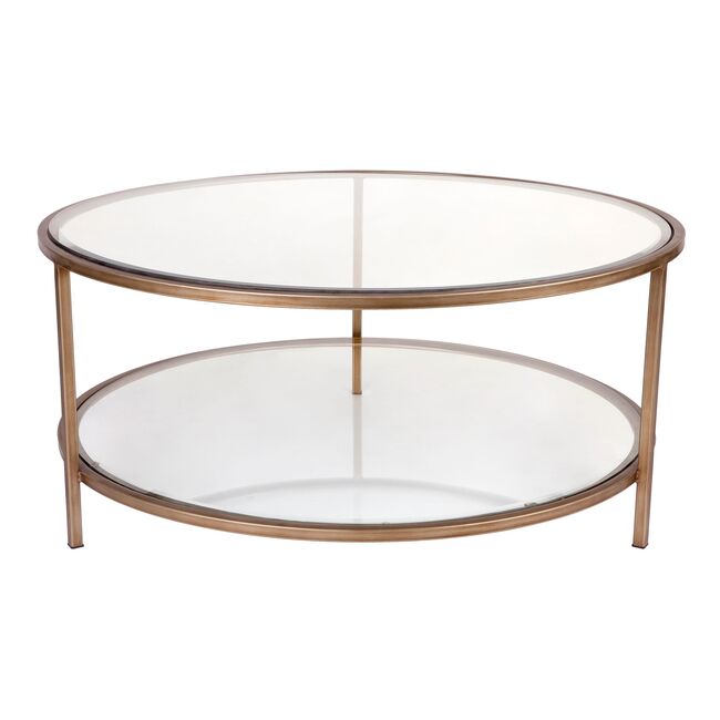 Tail Glass Round Coffee Table, Round Coffee Table With Glass
