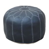 MOROCCAN LEATHER OTTOMAN
