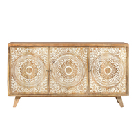CARVED FLORAL SIDEBOARD
