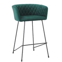 CORED TEAL KITCHEN STOOL