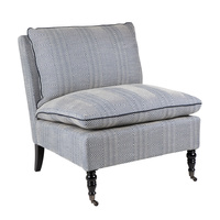 Candace Occasional Chair - Blue Chevron