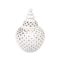 Miccah Temple Jar - Medium White