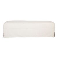 Brighton Slip Cover Bench Ottoman - Natural Linen