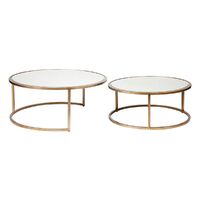 Serene Nesting Coffee Tables - Antique Gold