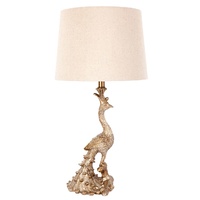 Peacock Table Lamp - Gold