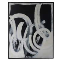 Black Twirl 2 Hand Painted Art
