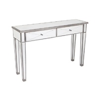 Apolo Mirrored Console Table - Antique Silver