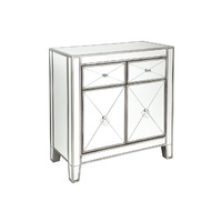 Apolo Mirrored Cabinet - Antique Silver