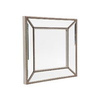 Zeta Wall Mirror - Small Antique Silver
