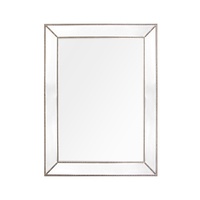 Zeta Wall Mirror - Large Antique Silver