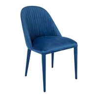 Dante Panelled Dining Chair - Navy Velvet (must be purchased in 2)