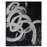 Black Twirl 1 Oil On Canvas Painting