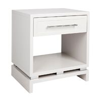 Pearl Bedside Table - Small White