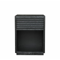Bahama Oak Bedside Table - Black