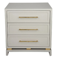 Pearl Bedside Table - Large Grey