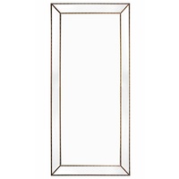 Zeta Floor Mirror - Antique Gold