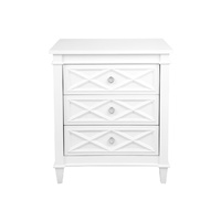 Plantation Bedside Table - Large White