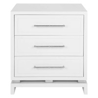 Pearl Bedside Table - Large White