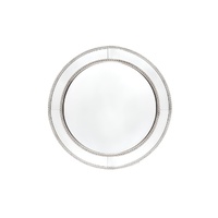Zeta Wall Mirror - Round Antique Silver