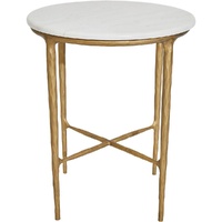 Heston Marble Side Table - Brass
