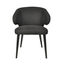 Harlow Black Dining Chair - Black Linen