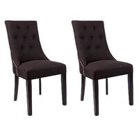 London Dining Chair - Black Linen