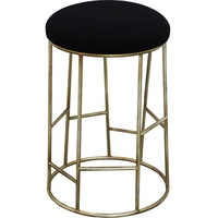 Aiden Kitchen Stool - Black w Gold Frame