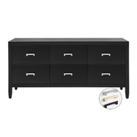 Soloman 6 Drawer Chest - Black