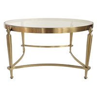Jak Glass Coffee Table - Gold