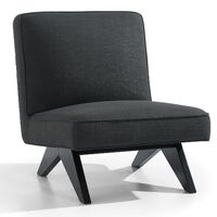 Martyn Slipper Chair - Charcoal Linen