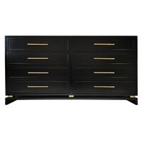 Pearl 8 Drawer Chest - Black