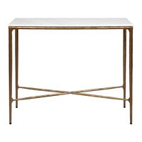 Heston Marble Console Table - Small Brass