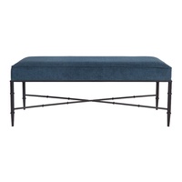 Hacienda Bench Ottoman - Teal Chenille