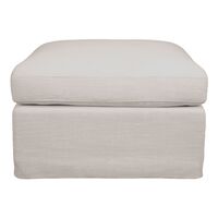 Birkshire Slip Cover Ottoman - Off White
