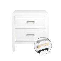 Soloman Bedside Table - Large White