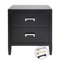 Soloman Bedside Table - Large Black