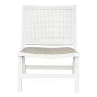 Palmer Rattan White Occasional Chair - Natural Linen