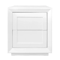 Balmain Tall Bedside Table - White