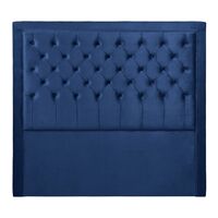 Blair Tufted Queen Bedhead - Navy Velvet