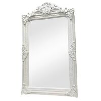 Elizabeth Floor Mirror - White