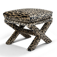 Candace Stool - Leopard Chenille