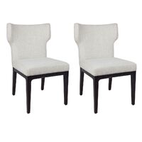 Ashton Black Dining Chair - Natural Linen