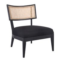 Darcy Rattan Occasional Chair - Black