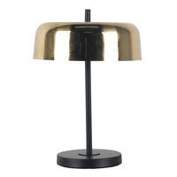 Sachs Table Lamp - Black w Polished Brass Shade